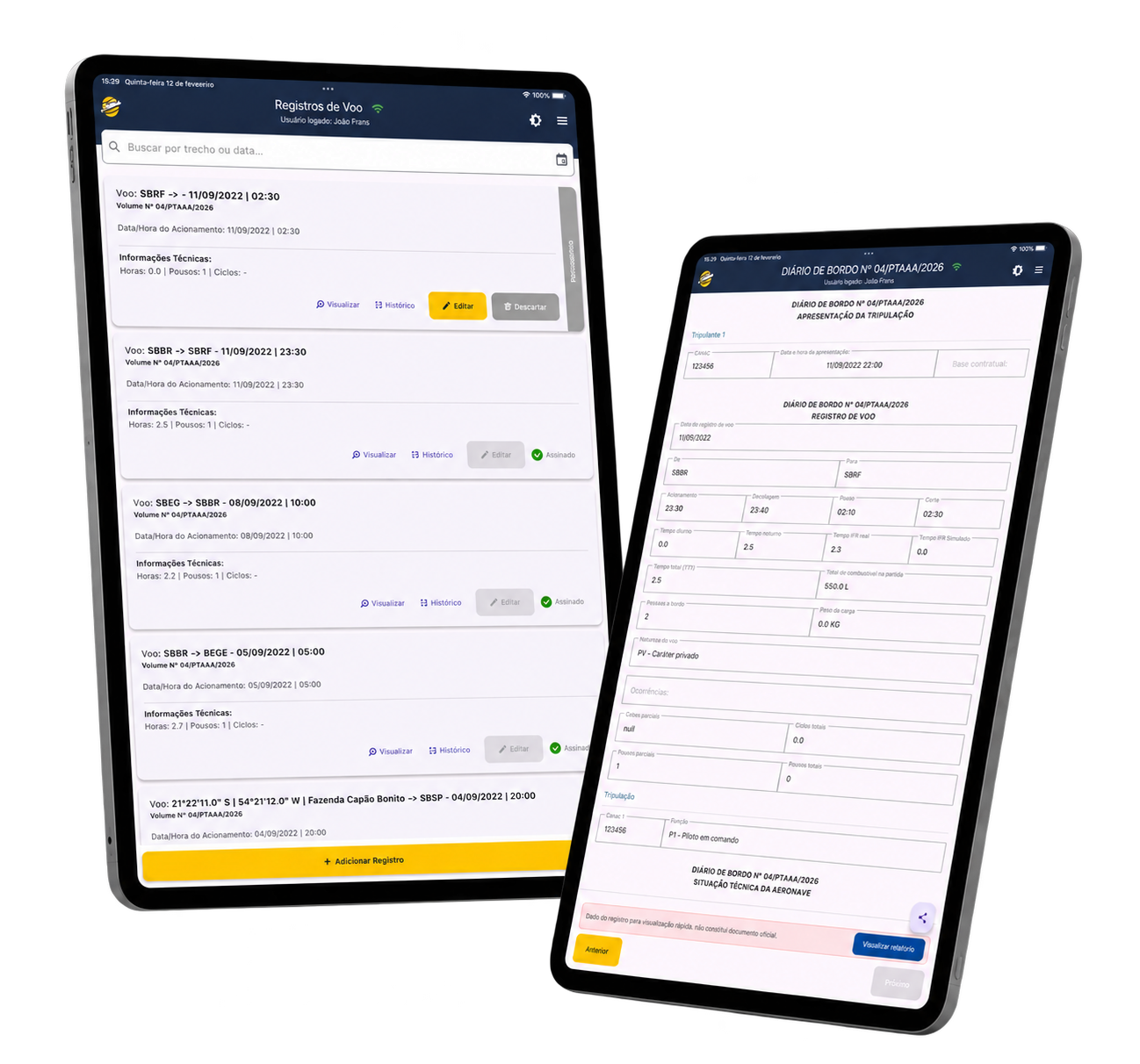 Aplicativo EFB / EDB Cavok em tablets